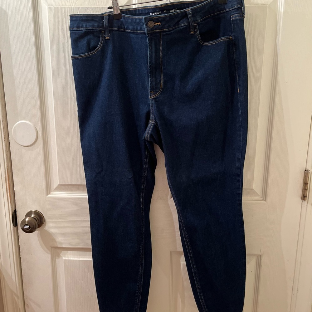 Old navy size 20 high waisted jeans.